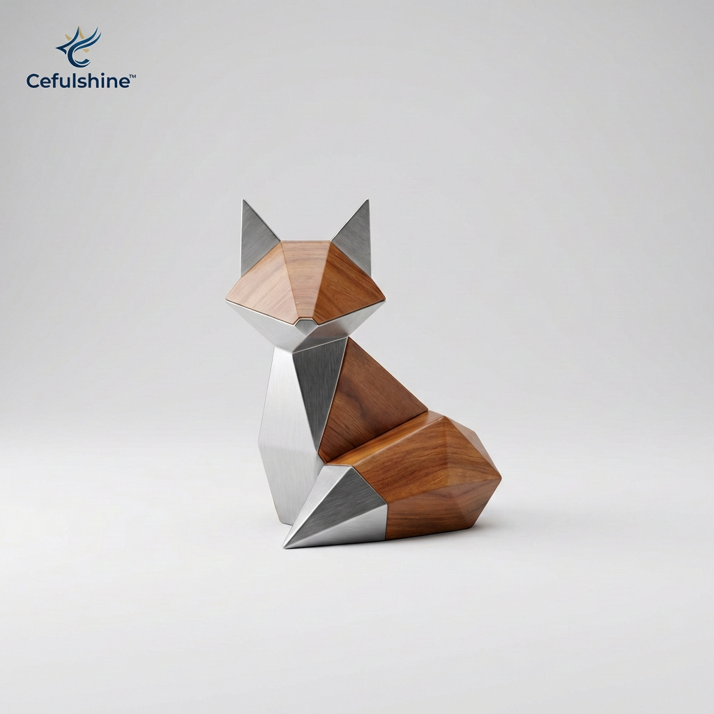 Cefulshine™ Geometric Fox Artisan Sculpture