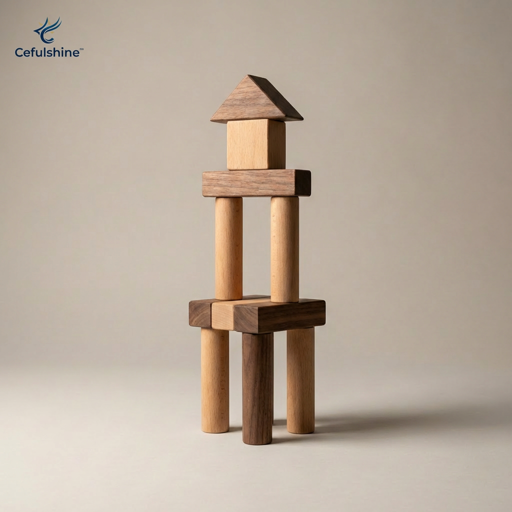 Cefulshine™ BalanceCraft Wooden Stacking Tower