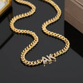 Custom Zirconia Name Necklace With Cuban Chain Personalized Letter Necklaces For Women Stainless Steel Nameplate Jewelry Gift