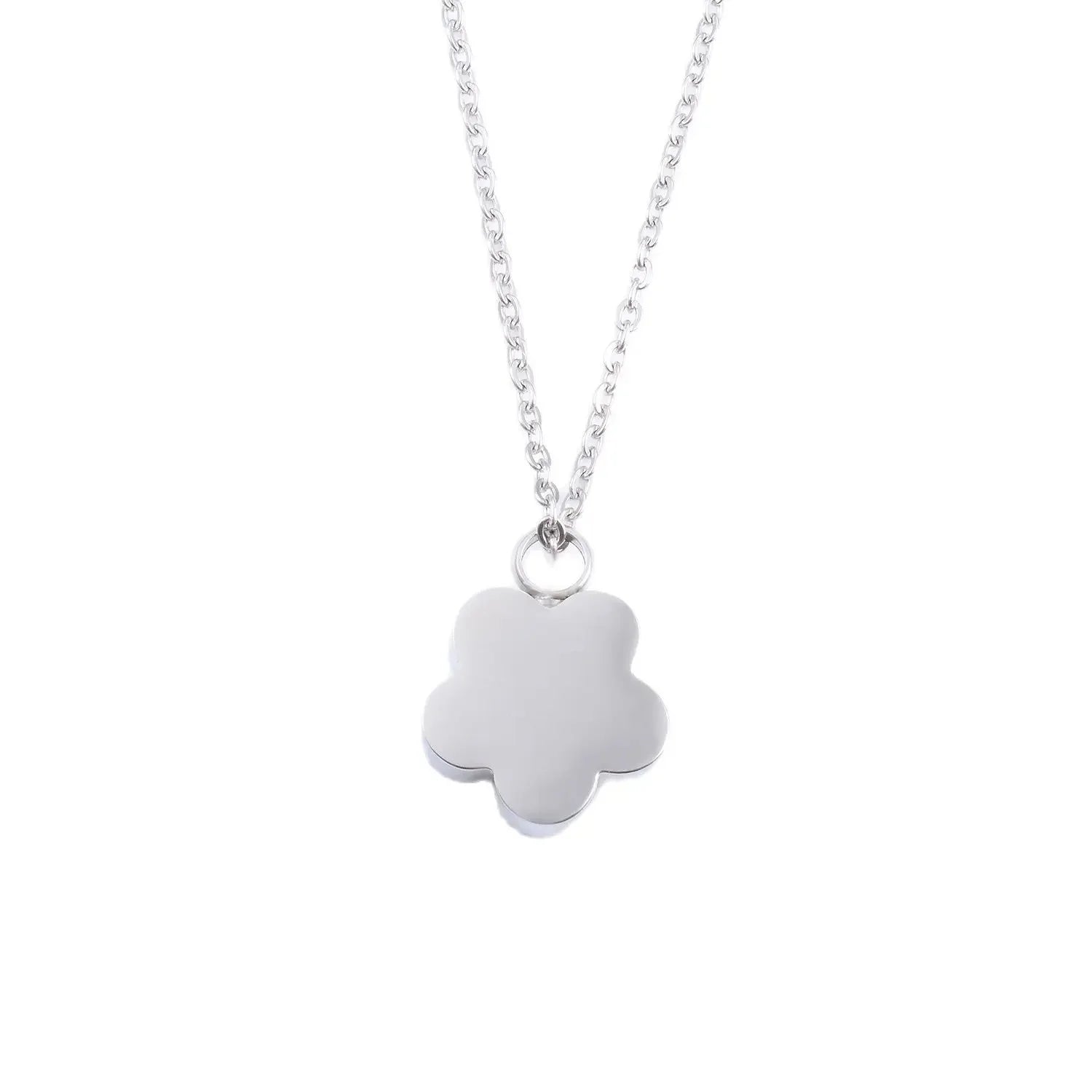 Yadreva Flower Urns Pendant Cremation Funeral Stainless Steel Necklace Memorial Jewelry for Ashes