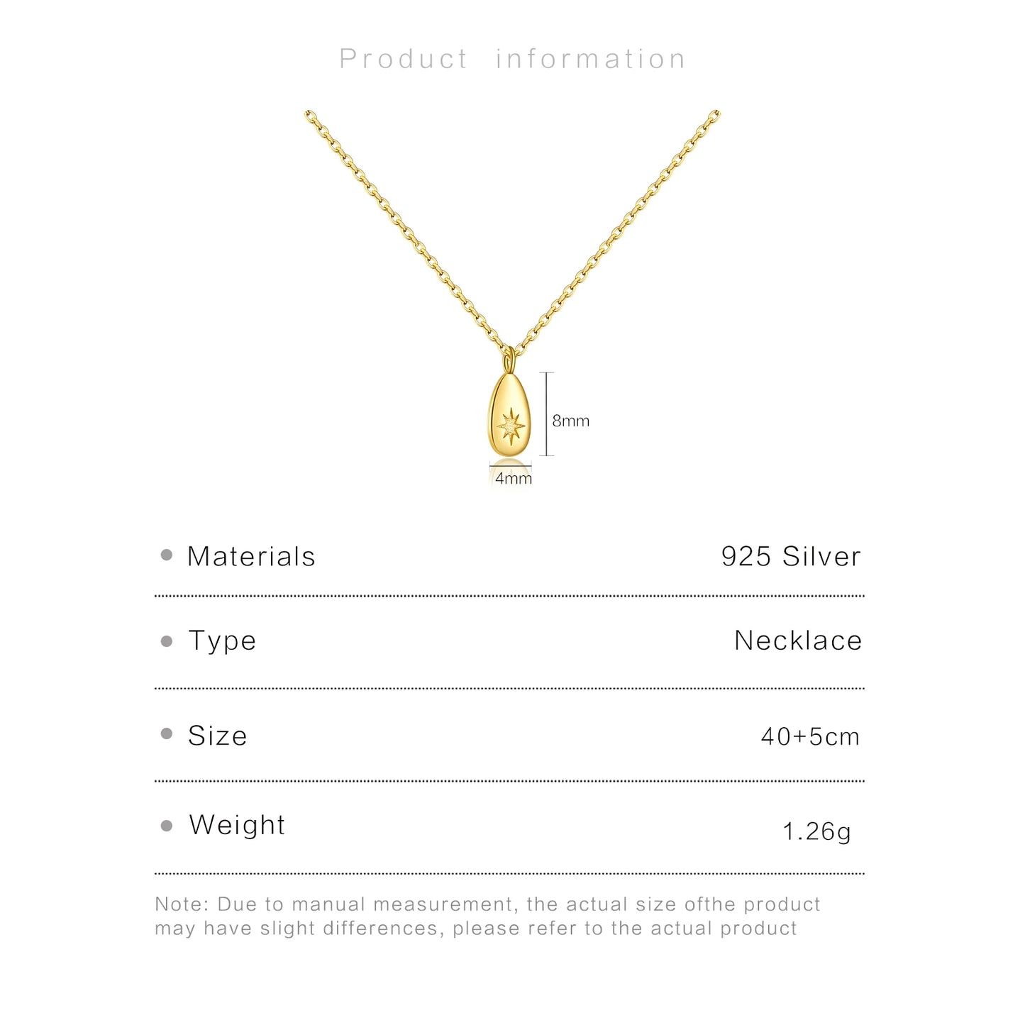 ANDYWEN New 925 Sterling Silver Gold Ovals Star CZ Pendant Tiny Charm Long Chain Necklace 2021 Women Wedding Jewelry Gift