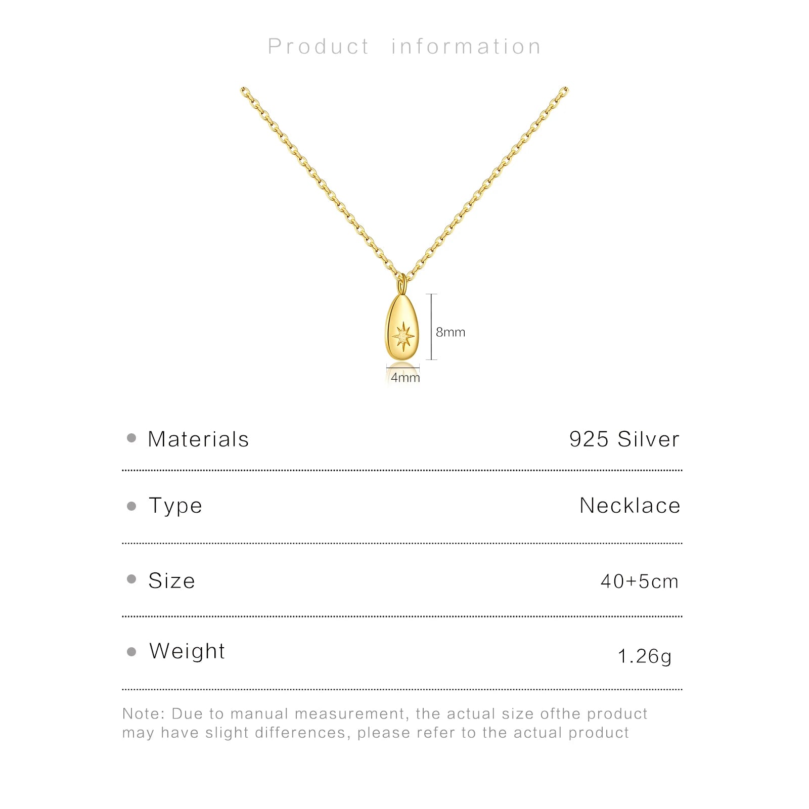 ANDYWEN New 925 Sterling Silver Gold Ovals Star CZ Pendant Tiny Charm Long Chain Necklace 2021 Women Wedding Jewelry Gift