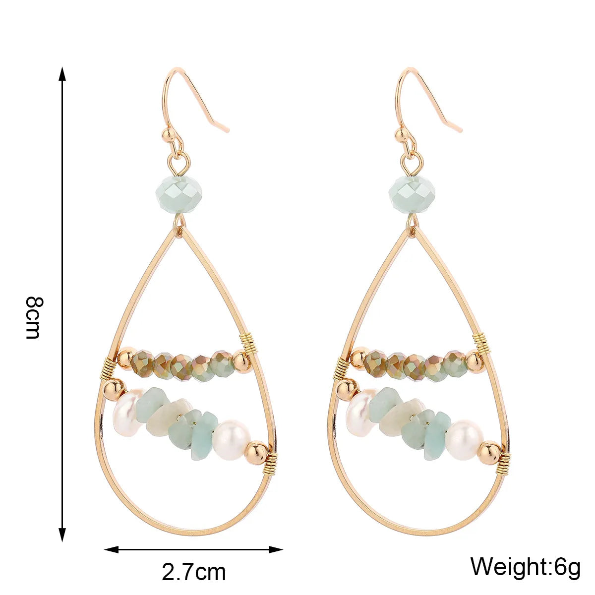 Fashion Retro Water Drop Earrings Hollow Crystal Alloy Ear Jewelry Gift For Women