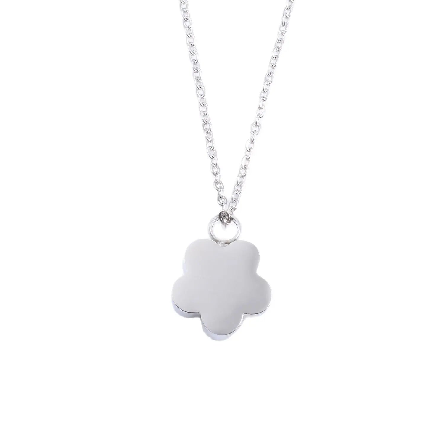 Yadreva Flower Urns Pendant Cremation Funeral Stainless Steel Necklace Memorial Jewelry for Ashes