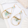 Fashion Retro Water Drop Earrings Hollow Crystal Alloy Ear Jewelry Gift For Women