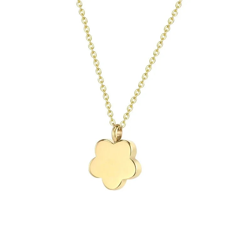 Yadreva Flower Urns Pendant Cremation Funeral Stainless Steel Necklace Memorial Jewelry for Ashes